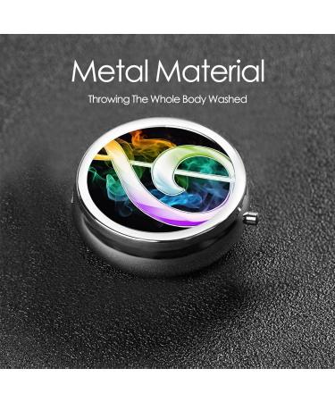 Colorful Music Notes Mini Round Pill Box | 3 Compartment Pill Organizer for Travel Home & Office - Buy Online on GoSupps.com