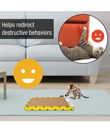 OurPets Wave Curved Catnip Cat Scratcher | Cat Toys for Indoor Cats | Interactive Catnip Toys | Cosmic Catnip Included | Cat Gifts - Buy Online on GoSupps.com