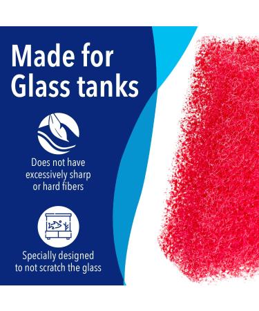 4 Pack USA Made Aquarium Cleaner - Hand Held Scrubber Pad & Scraper for Glass Walls - Fish Tank Cleaning Tools - Won't Scratch Glass - Ideal for Turtle & Fish Tank Maintenance - Buy Online on GoSupps.com