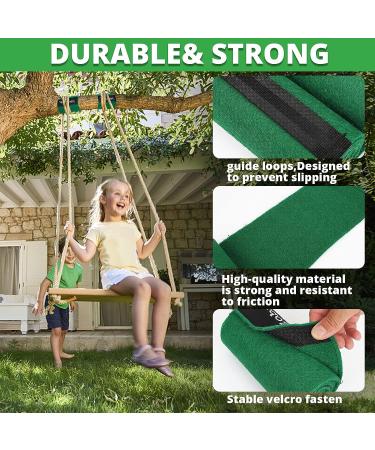 NA Tree Protector Kit for Slacklines - 60 x 6 Tree Guards - Non-Slip Felt Wraps with Anti-Slip Straps - Outdoor Tree Wear for Ziplines, Hammocks, Slackline - Green - Buy Online on GoSupps.com