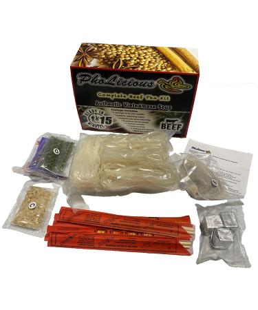 Pholicious Beef Pho (Pho Bo) - Authentic Vietnamese Soup Kit - Serves 4 in 15 Minutes - Restaurant Style Stove Top Pho - Buy Online on GoSupps.com
