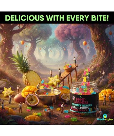 Hemp Gummies for Sleep-Calm Relaxing Night Support-90 Gummy Bear Edibles-Made in USA - Buy Online on GoSupps.com