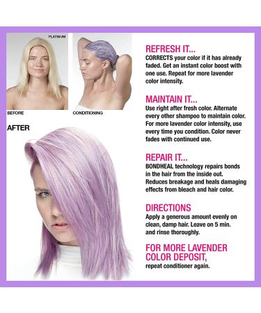 No Fade Lavender Hair Color Depositing Conditioner | BondHeal Rebuilder | Vegan & Cruelty-Free | 6.4 oz - Buy Online on GoSupps.com