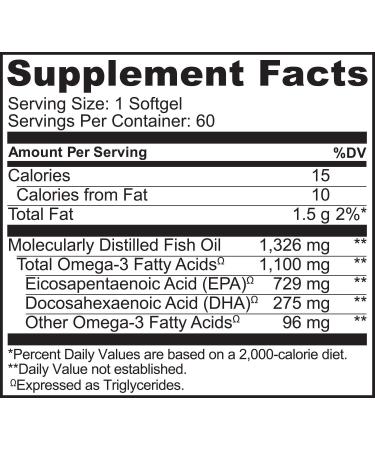 NATURELO Omega-3 Fish Oil Softgels - Lemon Flavor - 60 Count for Heart & Brain Health - Buy Online on GoSupps.com
