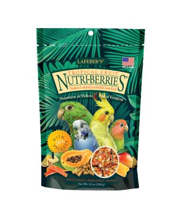 Lafeber's Tropical Fruit Nutri-Berries Keet, Tiel, Lovebird & Conure Food 10 Ounce (Pack of 1)