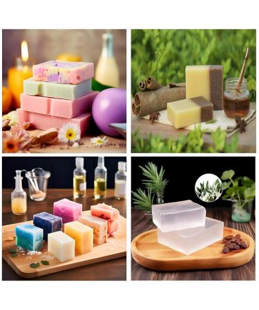 EDSRDRUS 2LB Unscented Glycerin Soap Base DIY Handmade Soap Moisturizing Melt and Pour Soap Base for Crafting Vegetable Glycerin & Coconut Oil Easy to Cut (Transparent 2LB) - Buy Online on GoSupps.com