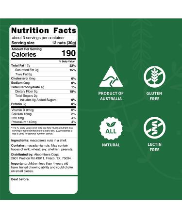 Premium Australian Macadamia Nuts in Shell - Dry Roasted - 8 Oz with Key Device - Buy Online on GoSupps.com