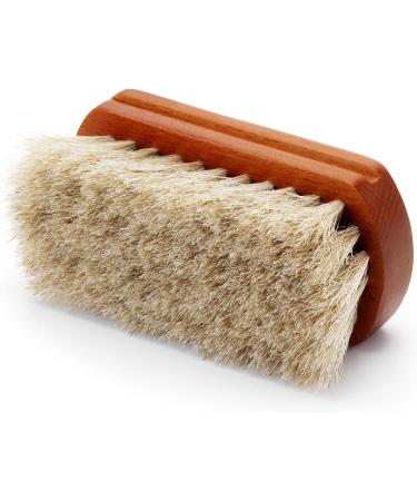 Stone and Clark Horse Hair Shoe Brush - Polish Your Leather to Perfection - Shoe Polish Brush with 100% Horse Hair Bristles & Concaved Beech Wood Handle (Mini White Hair Brush) Premium - Buy Online on GoSupps.com