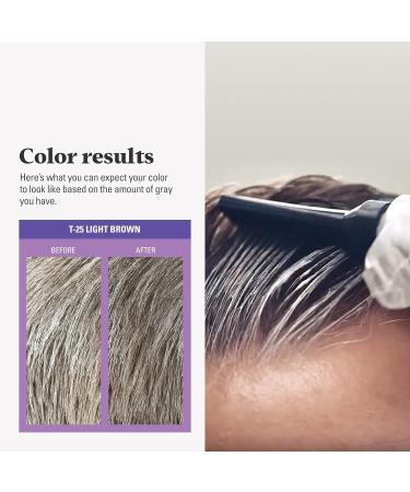 Just For Men Touch Of Grey Gray Hair Coloring for Men with Comb Applicator Great for a Salt and Pepper Look - Light Brown T-25 (1 Count) - Buy Online on GoSupps.com
