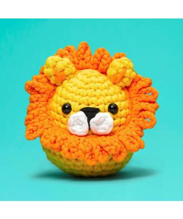 Woobles Beginners Crochet Kit: Easy Peasy Yarn, Step-by-Step Tutorials - Sebastian The Lion Orange - Buy Online on GoSupps.com