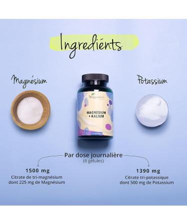 Vegavero Magnesium Citrate + Potassium Citrate | 180 Capsules | No Additives & Vegan | Optimal Absorption | Muscle Pain + Cramps + Anti Fatigue* - Buy Online on GoSupps.com