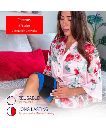 Reusable Gel Ice Packs for Injuries - Hot Cold Compress Wraps for Pain Relief & Swelling - Shoulder Elbow Back Hip Knee Therapy - Buy Online on GoSupps.com