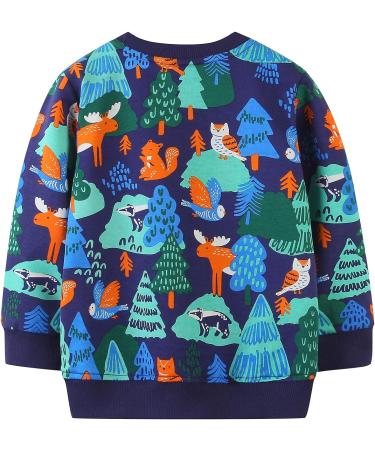 Boys Dinosaur Sweatshirt | Cotton Long Sleeve Pullover | Kids Casual Top T-Shirt | Toddler Girls Shirts | Baby Clothes 1-8 Years | 2-3 Years - Buy Online on GoSupps.com