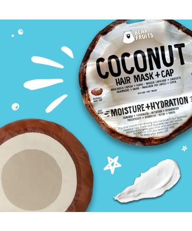 Bear Fruits Coconut Moisture + Hydration Hair Mask (20ml) | International Shipping | Deep Conditioning with Reusable Cap - Buy Online on GoSupps.com