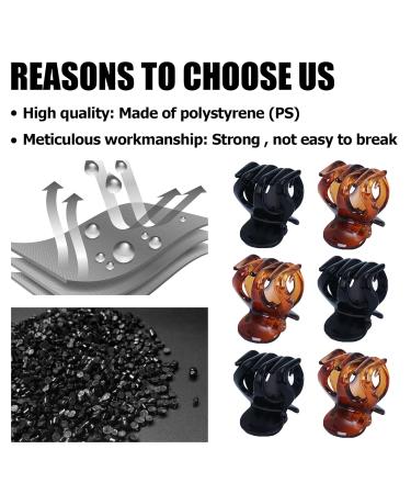 DIMUGE 12 Pack Extra Strong Grip Small Claw Clips - Ideal for Women and Girls - Perfect for High Ponytails and Half Up Styles - Butterfly and Pumpkin Design - Black/Brown - Cute Hair Accessories - Buy Online on GoSupps.com