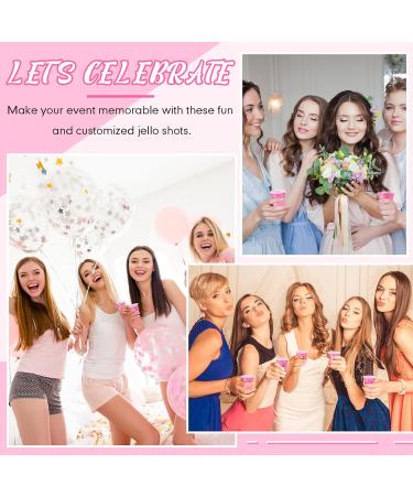 Lounsweer 100 Pcs 2 Oz Disposable Plastic Shot Glasses - Pink Cheerful Party Cups for Bachelorette & Birthday - Buy Online on GoSupps.com