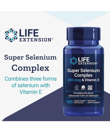 Selenium Complex & Vitamin E 100 Vegan Capsules | Gluten-Free & Non-GMO | Life Extension - Buy Online on GoSupps.com