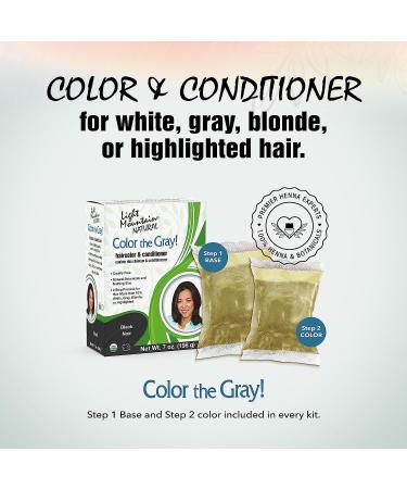 Light Mountain Natural Black Hair Color & Conditioner - 7 oz | Color the Gray! - Buy Online on GoSupps.com