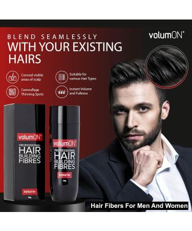 Fibres capillaires la k ratine pour cheveux clairsem s dissimule instantan ment les zones effil es pour des cheveux plus pais Pour homme et femme 28 g plus optimiseur de ligne de - Buy Online on GoSupps.com