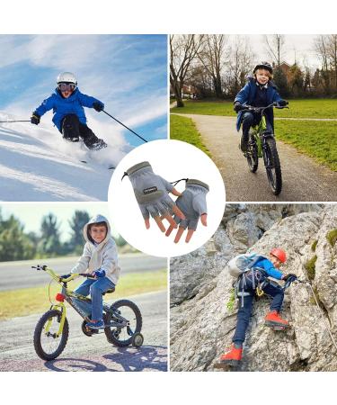 YAMEIZE Children's Bicycle Gloves - Waterproof Touchscreen Winter Cycling & Running Gloves for Boys & Girls - Gray Size S - Buy Online on GoSupps.com