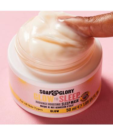 Soap & Glory Glow to Sleep Vitamin C Radiance Mask - Hydrating Overnight Face Mask with Hyaluronic Acid for All Skin Types - 1.69 fl oz - Buy Online on GoSupps.com