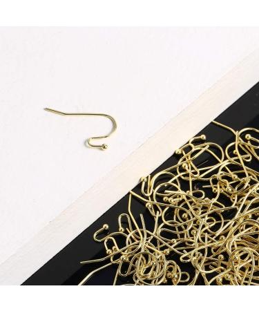 200 PCS 14K Gold Plated Hypoallergenic Earring Hooks for Jewelry Making with Earring Backs - Buy Online on GoSupps.com