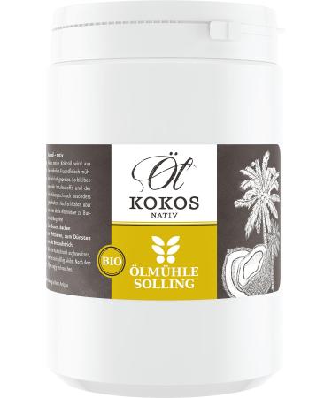 Huile de coco bio vierge pure 100 % naturelle - pour la peau les cheveux le visage et la cuisine - 1000 ml