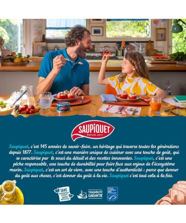SAUPIQUET - Thon au Naturel - Thon Entier Nature - Moelleux & Savoureux - Issu d'une P che Durable Garantie MSC - 24 Conserves (93 g) Nature 93G x 24 - Buy Online on GoSupps.com