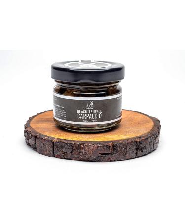 Slofoodgroup Black Summer Truffle Carpaccio (1.76 Oz) - Preserved in Olive Oil | European Sliced Truffles - Gourmet Garnish & Seasoning - Buy Online on GoSupps.com