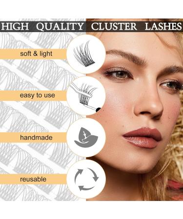 Quewel Individual Eyelash Clusters - Natural C Curl Mix 8-16mm | 144 Sticks for DIY Eyelash Extensions | International Shipping Available - Buy Online on GoSupps.com