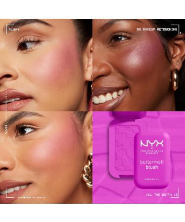 NYX Professional Makeup Buttermelt Blush Buttery Soft Powder Blush Up to 12 H Wear Fade & Transfer Resistant With Mango Almond & Shea Butters Shade: All The Butta 5 g (Pack of 1) All the Butta - Buy Online on GoSupps.com