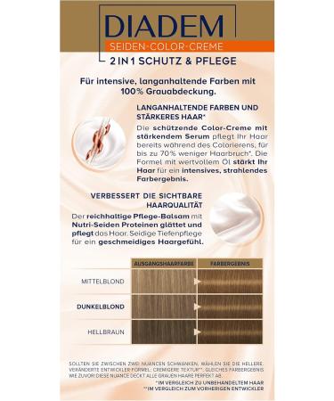  Diadem Diadem Seiden-Color-Creme Natural Blonde Level 3 Hair Dye 170 ml (Pack of 3) - Buy Online on GoSupps.com