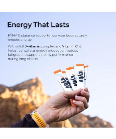 Kyhv Nutrition Endurance Energy Drink Mix - Passion Fruit Guava Clean Energy Powder with Electrolytes B Vitamins & 100mg Green Coffee Bean Caffeine Zero Sugar Hydration & Focus (12 Stick Packs) - Buy Online on GoSupps.com