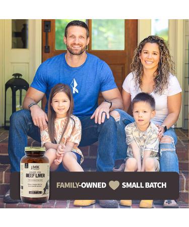MK Supplements Grass-Fed Beef Liver 3000mg - 180 Capsules - 100% Pasture-Raised New Zealand Cattle - Buy Online on GoSupps.com