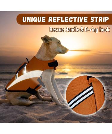 Alagirls XL Orange Dog Rescue Vest - Ripstop Lifeguard Safety Vest for Dogs (Chest 62-84cm) - Buy Online on GoSupps.com