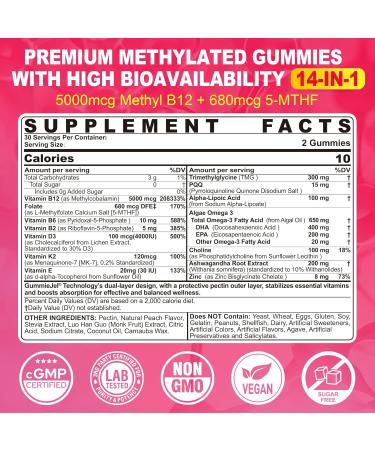 LILICARE Bundle Cod Liver Oil Gummies 2 Pack& Adult Methyl B12 5000mcg + L-Methylfolate Gummies 1 Pack - Buy Online on GoSupps.com