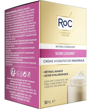 RoC - Retinol Correxion Smoothing Treatment Maximum Hydration - Intensive Anti-Wrinkle Treatment - Anti-Aging - Hyaluronic Acid - 50 ml - Buy Online on GoSupps.com