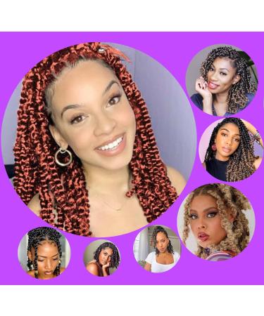 Passion Twist Hair 12 Inch Water Wave Crochet for Black Women - 8 Packs Short Butterfly Locs Bob Spring Twist Extensions - Synthetic Curly Braiding Hair 1B Natural - Buy Online on GoSupps.com