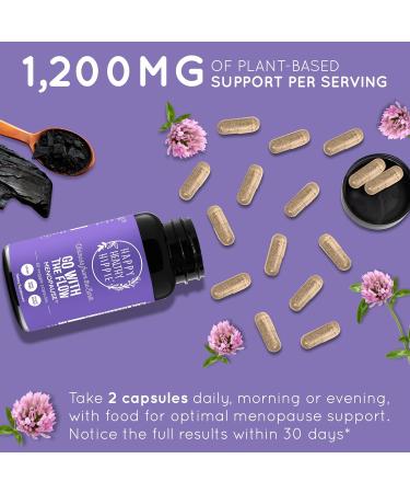 Happy Healthy Hippie Menopause Supplements for Women Estrogen Metabolism & Hormone Balance Support 60 Capsules - Buy Online on GoSupps.com