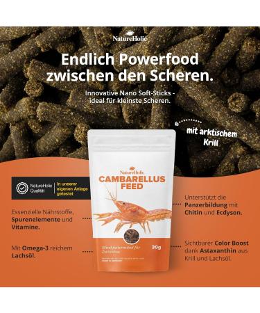 NatureHolic - Camberellusfeed CPO/Dwarf Crayfish Food - 30g Food for Freshwater Crayfish of the Genus Cambarellus Procambarus & Co. - Buy Online on GoSupps.com