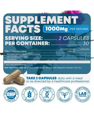 Peak Revival-X TUDCA+ 1000mg Bile Salt Supplement - Liver Support & Detox - Digestive Health - Inflammation & Skin Health - 60 Vegan Capsules - Third-Party Tested - Made in The USA - Buy Online on GoSupps.com