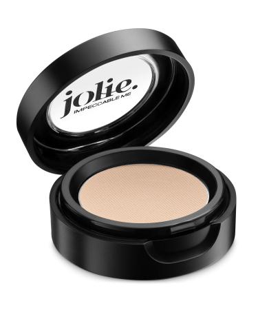 Jolie Cosmetics Powder Pressed Matte Eyeshadows - Cruelty Free Vegan Single Pan Eyeshadow 1.48g Base Neutrals (Creme)