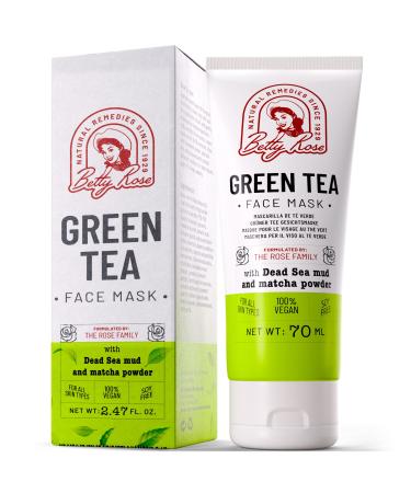 * Green Tea Face Mask w/ Dead Sea Mud Masks for Face and Matcha Organic Face Mask  Face Detox Mask Brightening and Hydrating All Natural Face Mask Green Tea Detoxing Pore Cleanser