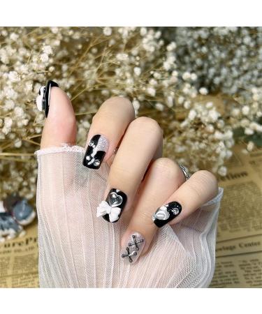 Bling Press on Nails Luxury Reusable Finish Fake Nails Handmade Nail Art with Design by Licensed Manicurist (XL A) (A XL) A X-Large - Buy Online on GoSupps.com