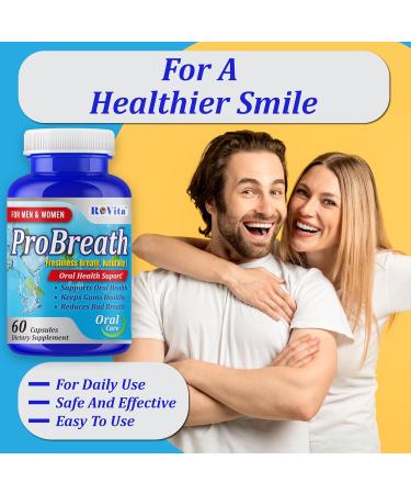 ROVita Pro-Breath Oral Probiotics for Bad Breath Dental Probiotic for Adults Oral Health Probiotics- 60 Capsules - Buy Online on GoSupps.com