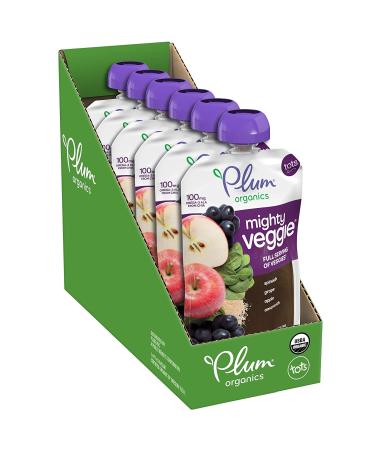 Plum Organics Mighty Veggie Baby Food Pouch Variety Pack - 18 Organic Squeeze Pouches (4 oz) for Babies & Toddlers - Buy Online on GoSupps.com