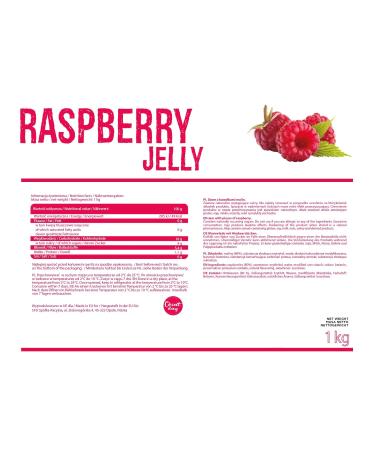 All-Nutrition Raspberry Fruit Jelly - Low-Calorie Healthy Dessert for Muscle Building - 1000g Pack - Buy Online on GoSupps.com