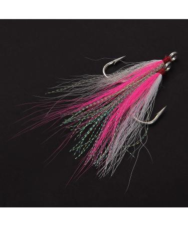 Bucktail Teasers Fluke Rig Fishing Hooks - 6pcs Pink/White Set by Shaddock Fishing - Buy Online on GoSupps.com