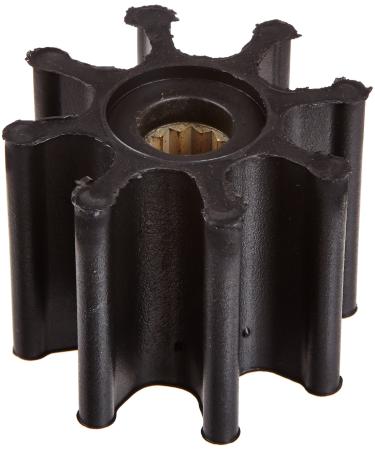 Jabsco 920-0001-P Marine Replacement Impeller (Neoprene, M Silhouette, 2" Deep, 7 Spline Drive, 5/8" Shaft, 8 Blade, 2 9/16" Diameter, Brass Insert)