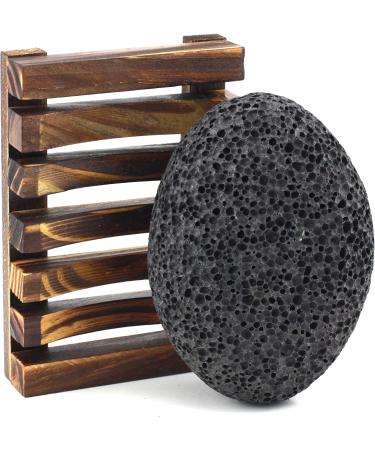 Evolatree Pumice Stone for Feet - Foot Scrub for Dead Skin, Callus & Corn Remover - Shower Foot Scrubber & Pedicure Care with Bonus Wooden Soap Tray - Buy Online on GoSupps.com
